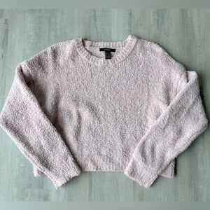 FOREVER 21 Pink Long Sleeve Scoop Neck Soft Sweater Size Medium